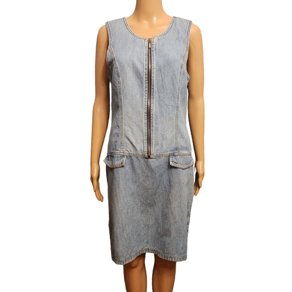 Cenza Dresses & Skirts - Vintage Denim Sleeveless Dress